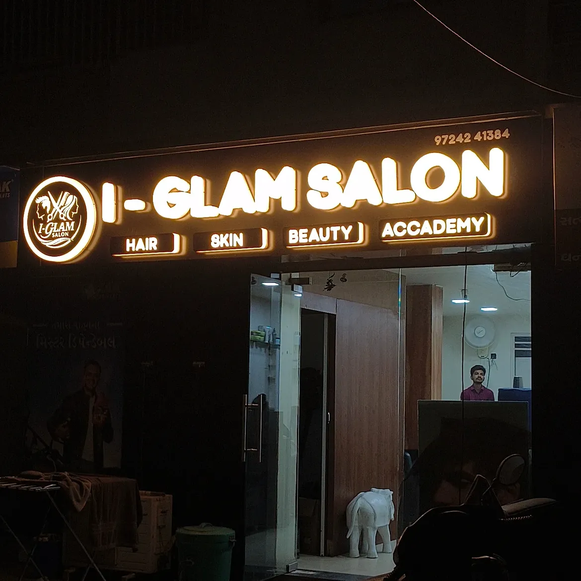 Architectural ACP Cladding Signboard & Push-Through Acrylic Edge-Lit Channel Letters