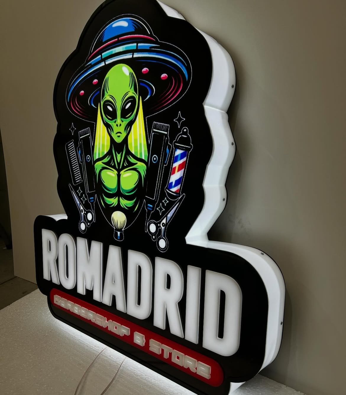 Contour-Cut UV Printed LED Lightbox Sign & Edge-Lit Acrylic Corporate Branding