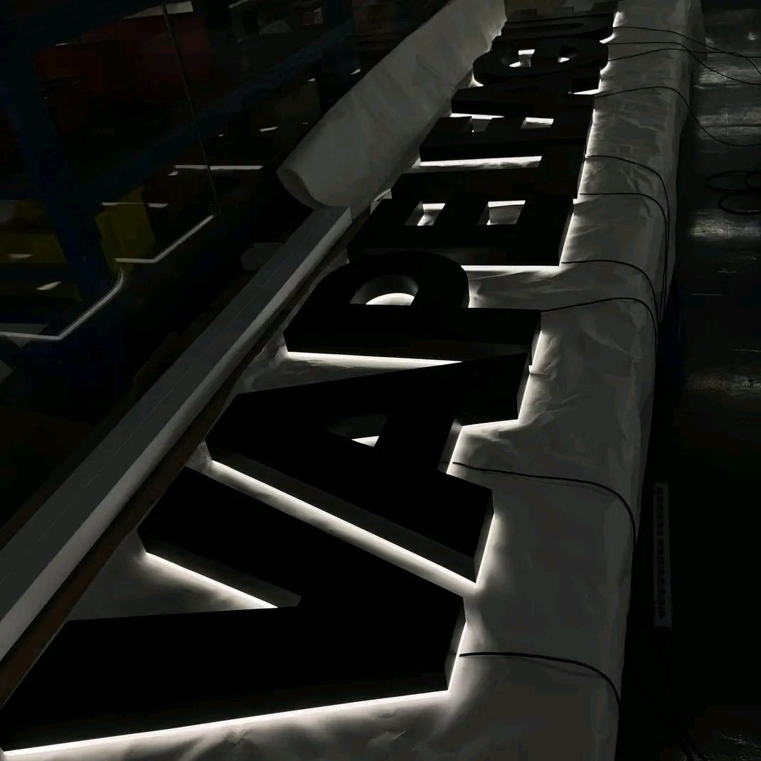 Matte Black Halo-Lit Channel Letters